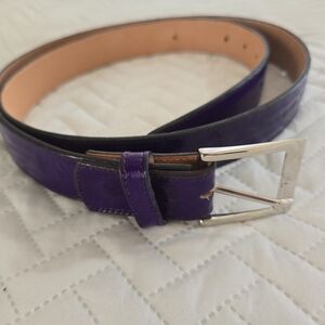 Belvedere Eel Belt Purple Leather